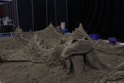 Group Sea Dragon Sand Sculpture