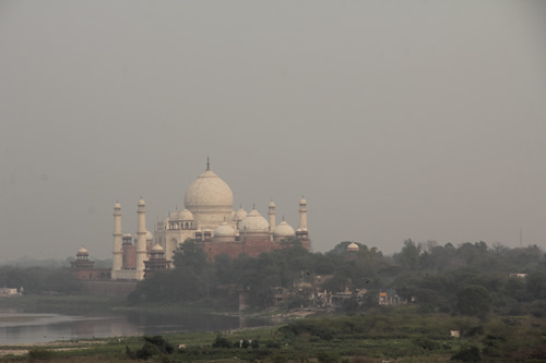 The Taj Mahal from a distance