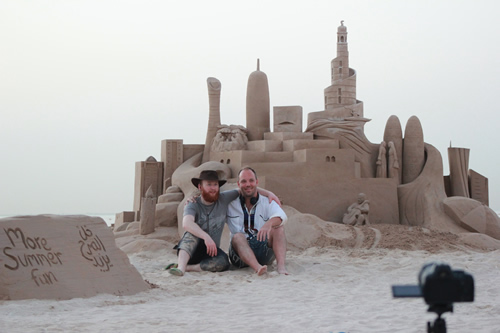 sand sculpture in Doha