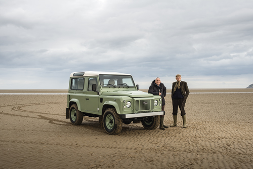 The Wilks Brothers and the new model Defender. Image courtesy of Land Rover