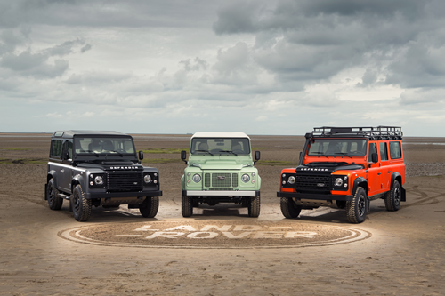 The new series in front of our sand logo Image courtesy of Land Rover