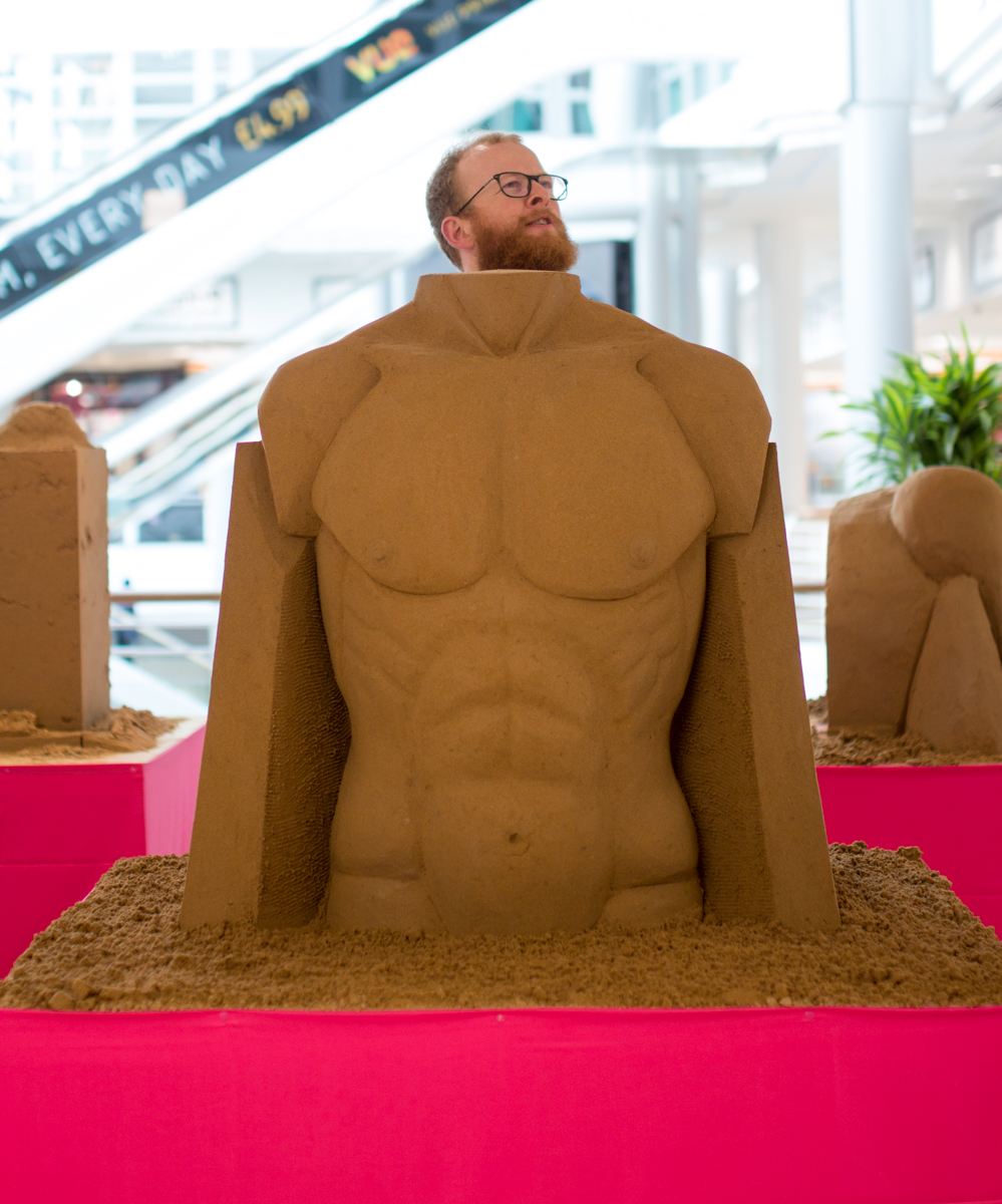 interactive sand Sculpture jamie wardley sand Sculptor