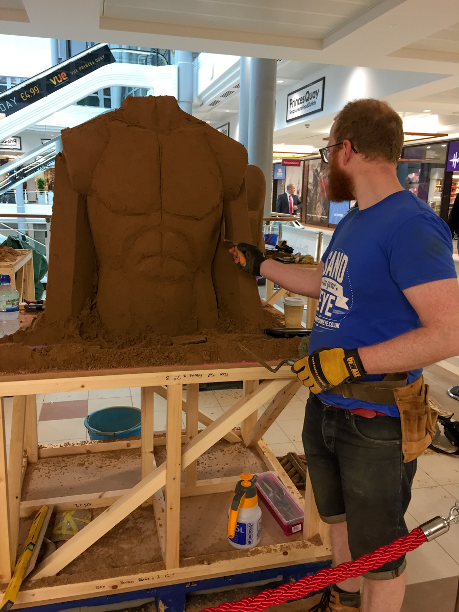 shopping centre events sand sculpture