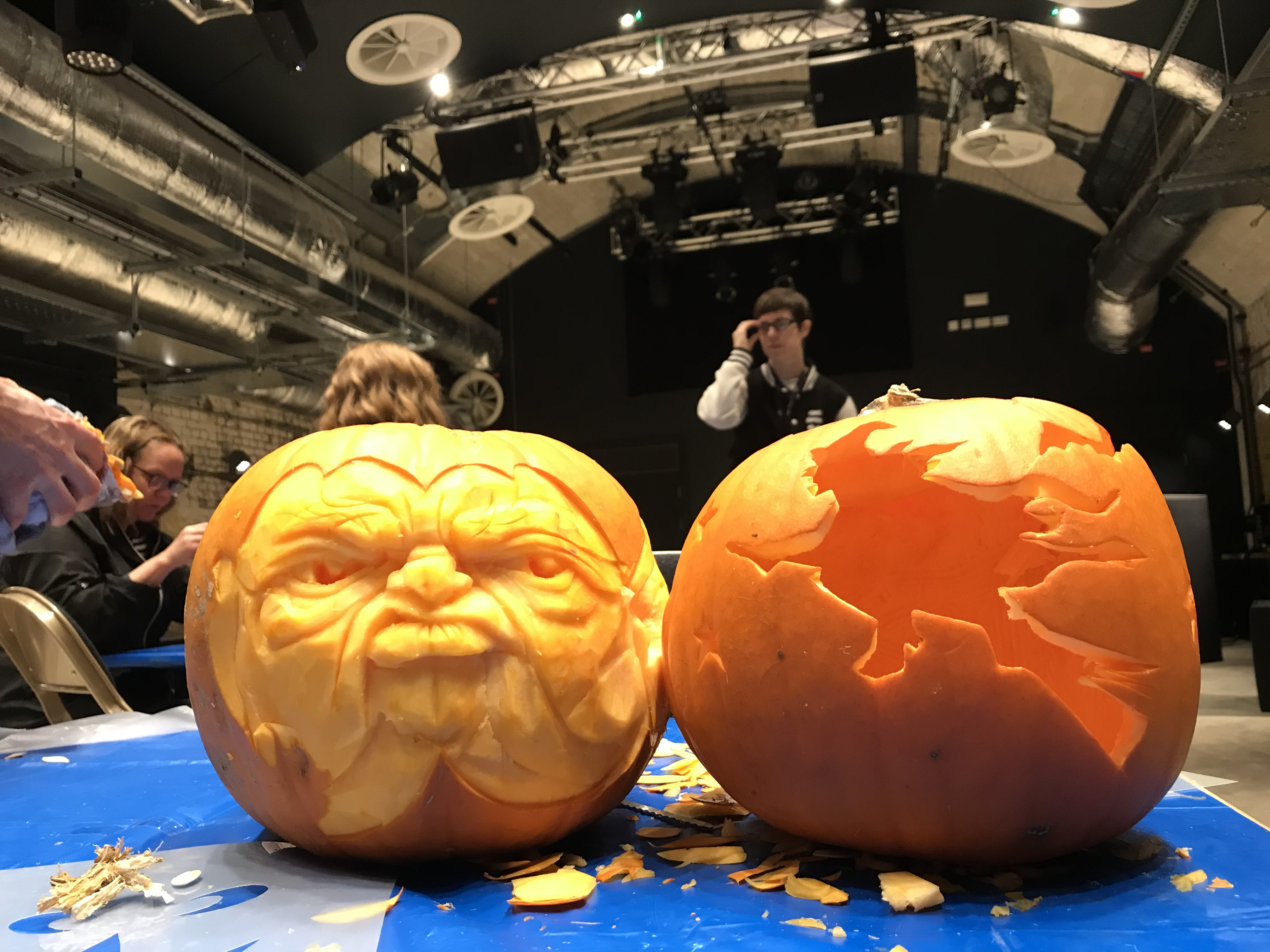 What can be achieved at the pop up pumpkin carving workshops
