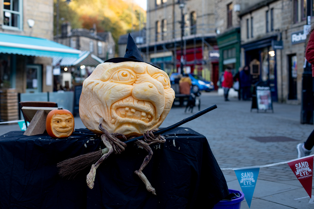 witch pumpkin carving hebden bridge festival
