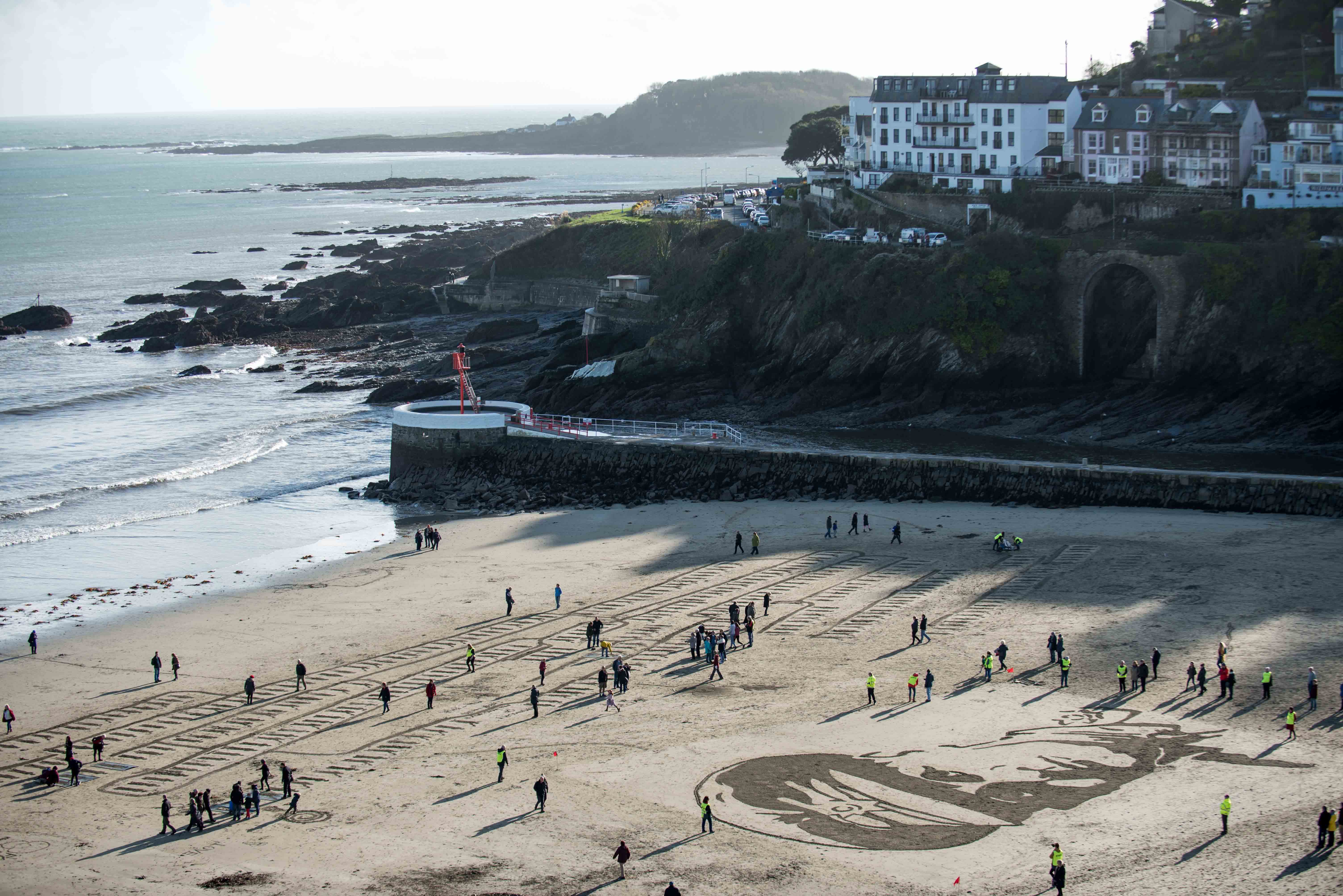 pages of the sea danny boyle sand drawing credit Rob Coombe