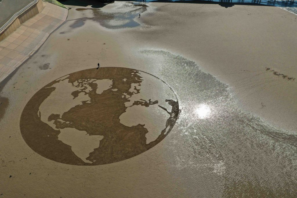 earth hour sand art