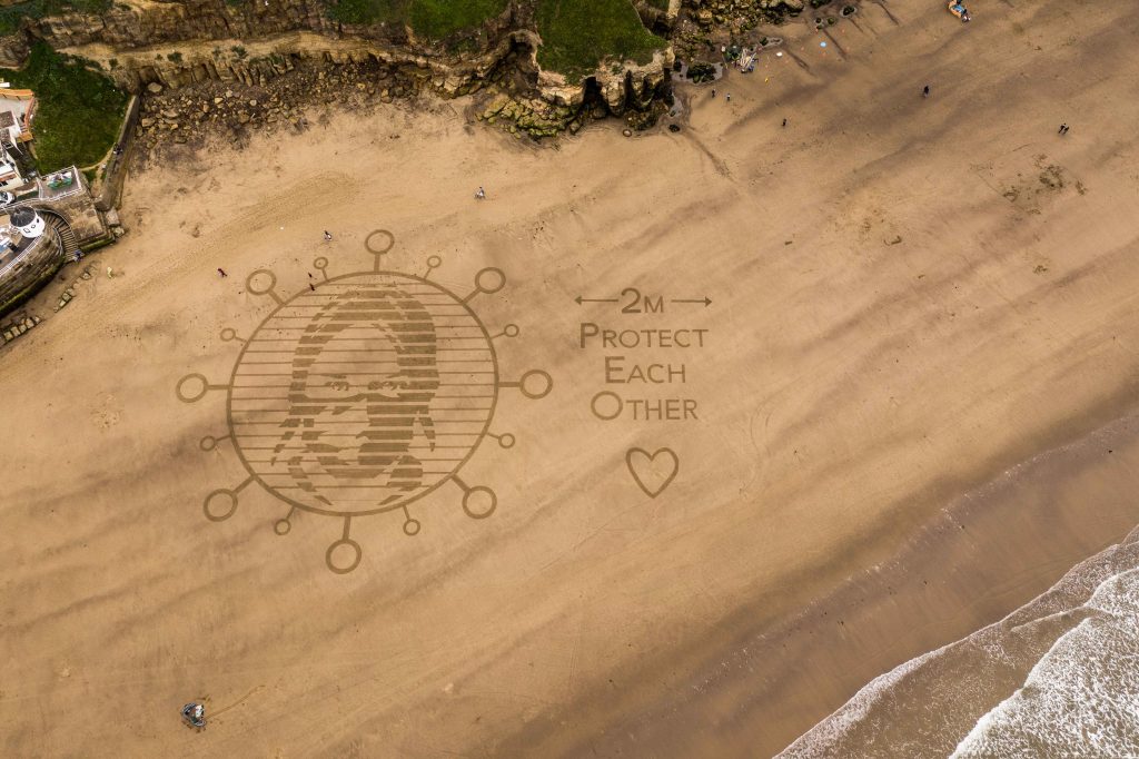 sand drawing whitby